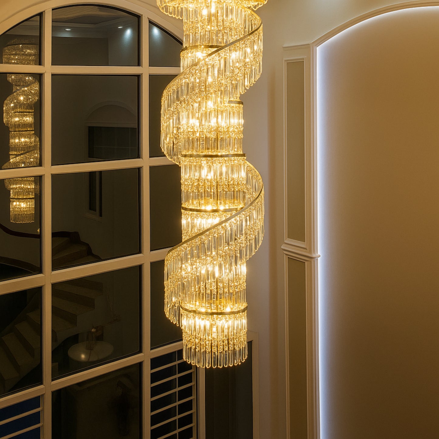 Aurelia Helix Crystal Chandelier